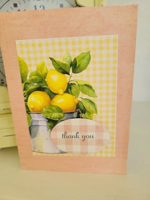 Image of Gingham and Lemons Thank You
