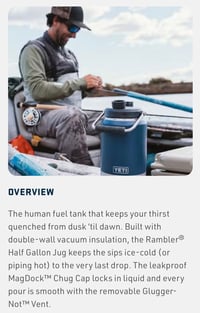 Image 6 of YETI™️ Rambler Half Gallon and One Gallon Jug | Black or White