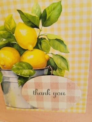 Image of Gingham and Lemons Thank You