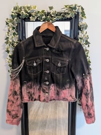 Image 1 of Grunge Pink And Black Chained Jacket 