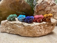 Image 1 of Frog Beads Large Hole Peruvian Ceramic Frogs 20x11mm 10 beads Solid Color