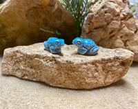Image 2 of Frog Beads Large Hole Peruvian Ceramic Frogs 20x11mm 10 beads Solid Color
