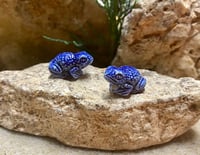 Image 3 of Frog Beads Large Hole Peruvian Ceramic Frogs 20x11mm 10 beads Solid Color
