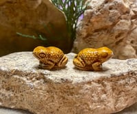 Image 4 of Frog Beads Large Hole Peruvian Ceramic Frogs 20x11mm 10 beads Solid Color