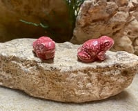 Image 5 of Frog Beads Large Hole Peruvian Ceramic Frogs 20x11mm 10 beads Solid Color