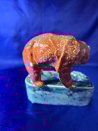 Image 7 of Ceramic Handmade Bear with Fish i/Mermaid in Pond