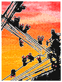 'crows' 8x6 art print