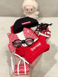 Image 2 of LABUBU Clothes LV X Supreme Red Chic Explorer