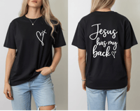 Image 2 of Jesus Has My Back Tee - Women's Fit
