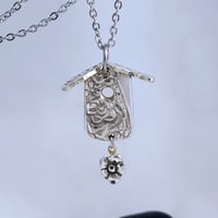 Image 1 of Floral Birdhouse Necklace