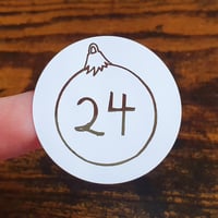 Image 1 of 35x Foiled Advent Calendar Countdown Stickers