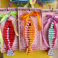 Image 5 of Chunky Pony Bead Fish Charms - Retro Pony Bead Fish Charm – Colourful Handmade Key Tag