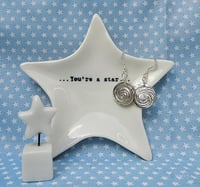 Image 2 of Starry night fine silver earrings 