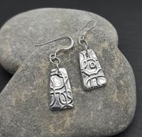 Image 3 of Retro trapezium fine silver pendant necklaces