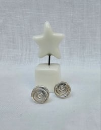 Image 2 of Starry Night fine silver stud earrings