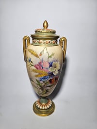 Image 1 of Royal Worcester Stemmed Vase and Cover