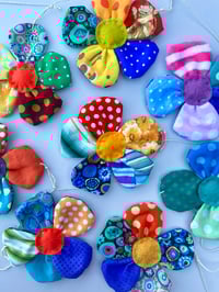 Image 1 of fabric scrap flower garlands