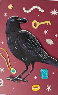 Image 3 of Shiny things cut paper crow