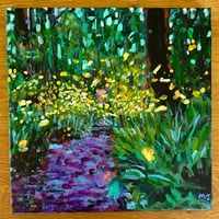 Image 1 of Darkness Between The Fireflies Painting w/Lyrics