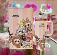 Image 5 of Labubu X Stanley™️ Pink & Gold Limited Edition 40 Oz. Tumbler