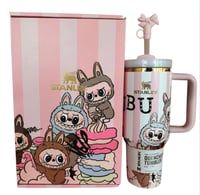 Image 1 of Labubu X Stanley™️ Pink & Gold Limited Edition 40 Oz. Tumbler