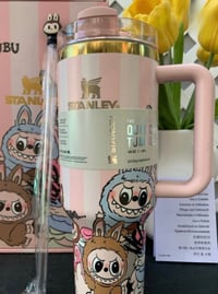 Image 3 of Labubu X Stanley™️ Pink & Gold Limited Edition 40 Oz. Tumbler