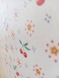 Image 4 of 1990s Vintage Crown Wallpaper Rolls - CottageCore Cherry kitsch Kitchen 80s Flowers - (Set of 2)