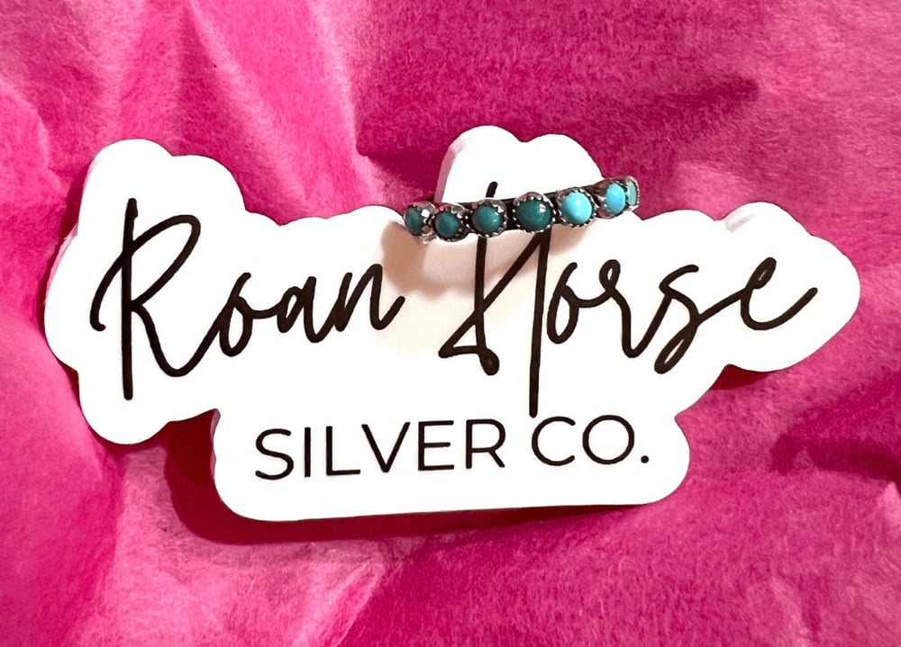 Image of Kingman turquoise stacker ring