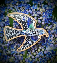 Image 1 of Palestinian Sunbird pin - in aid of M.A.P