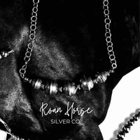 Stamped pearl bar necklace 