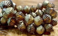 Image 6 of Tribal Bicone Czech Pressed Glass 11x10mm 15 beads Choose Your Color