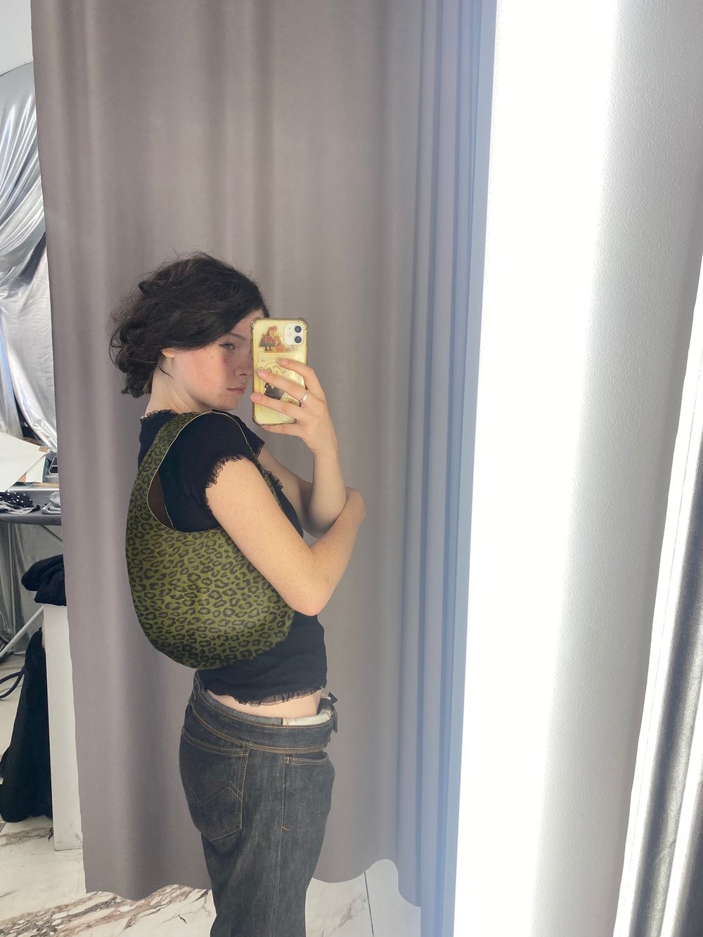 Green Leo hobo bag 