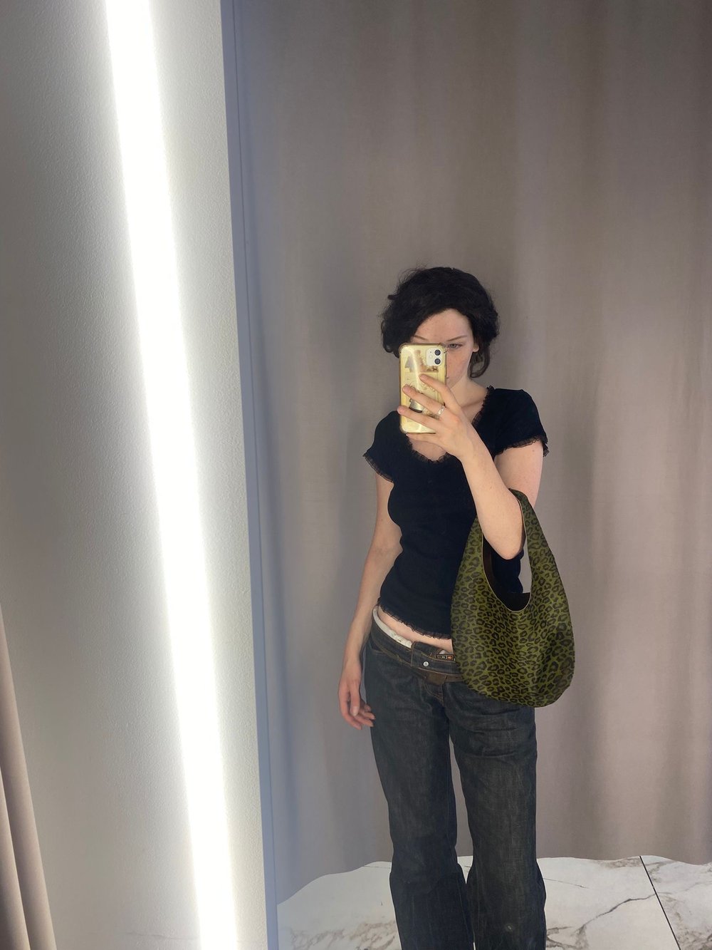 Green Leo hobo bag 
