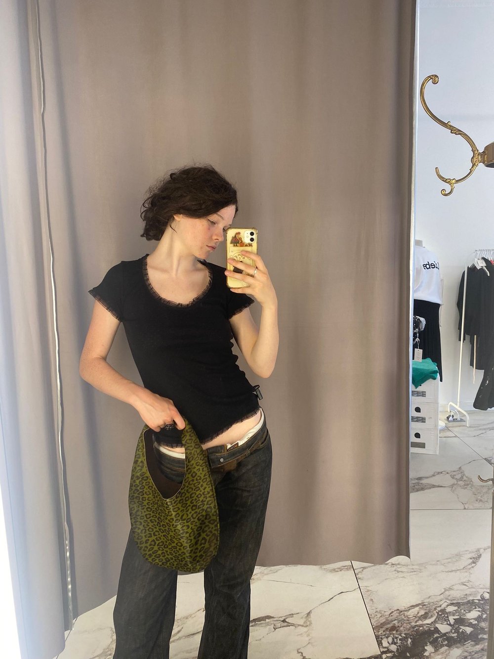 Green Leo hobo bag 