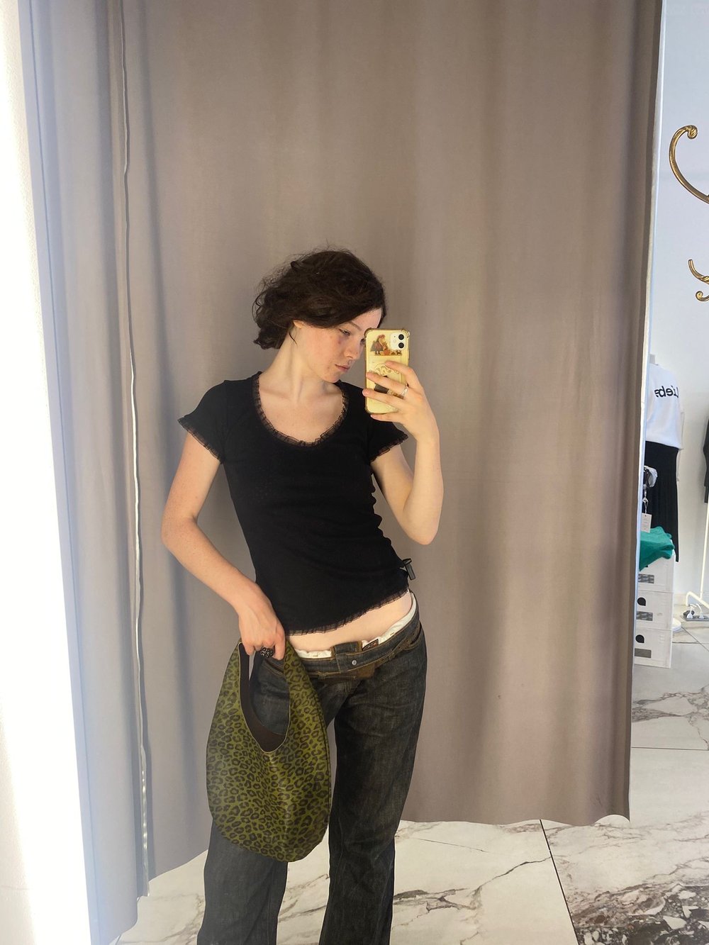 Green Leo hobo bag 