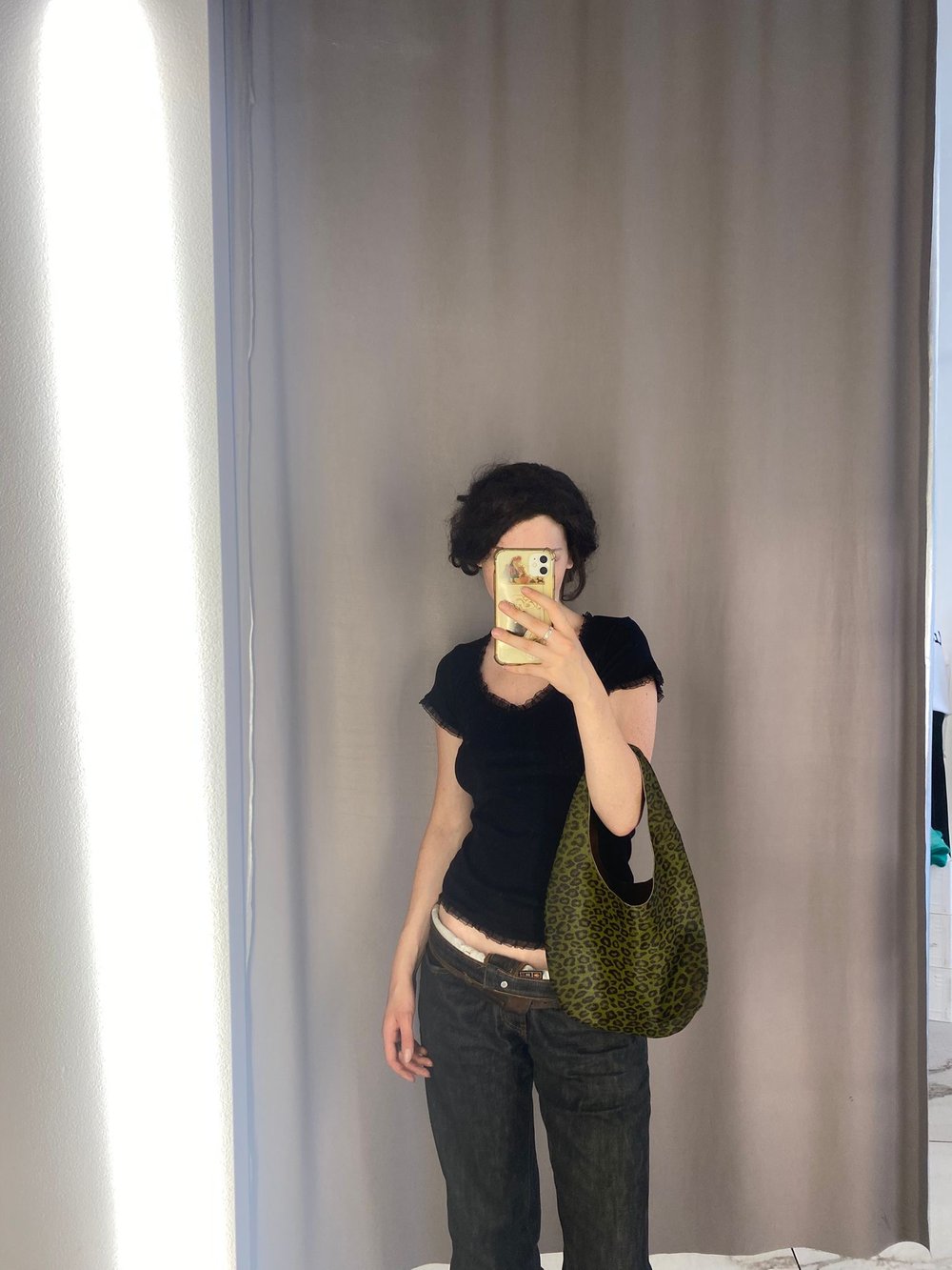 Green Leo hobo bag 