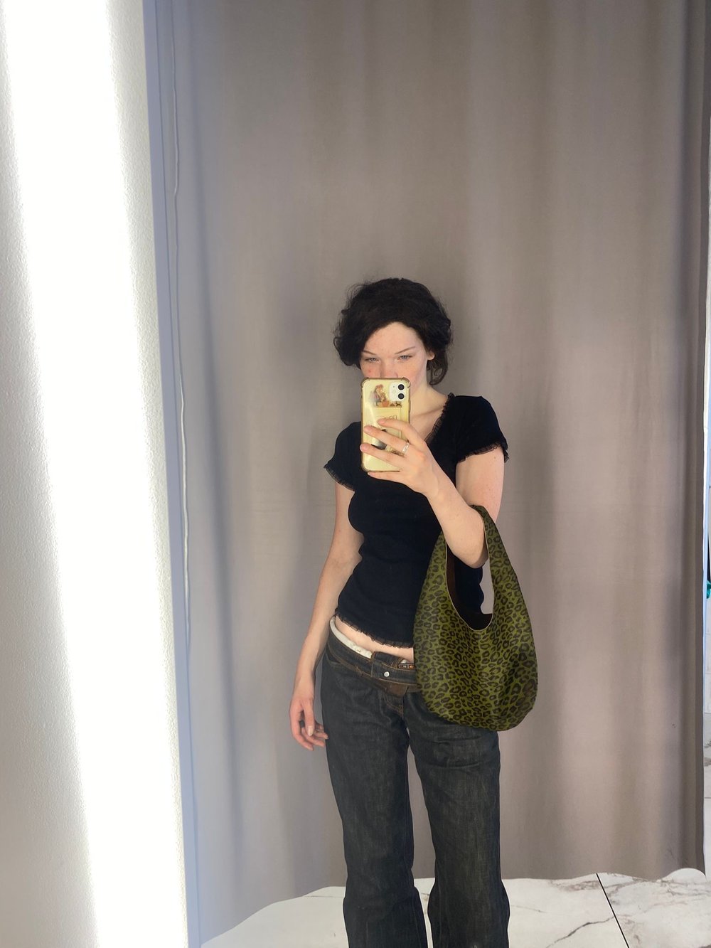 Green Leo hobo bag 