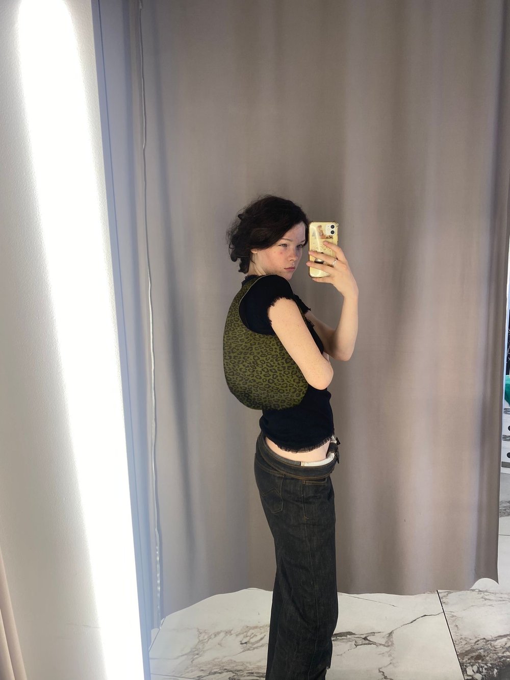 Green Leo hobo bag 