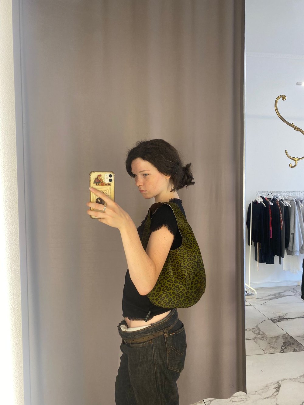 Green Leo hobo bag 