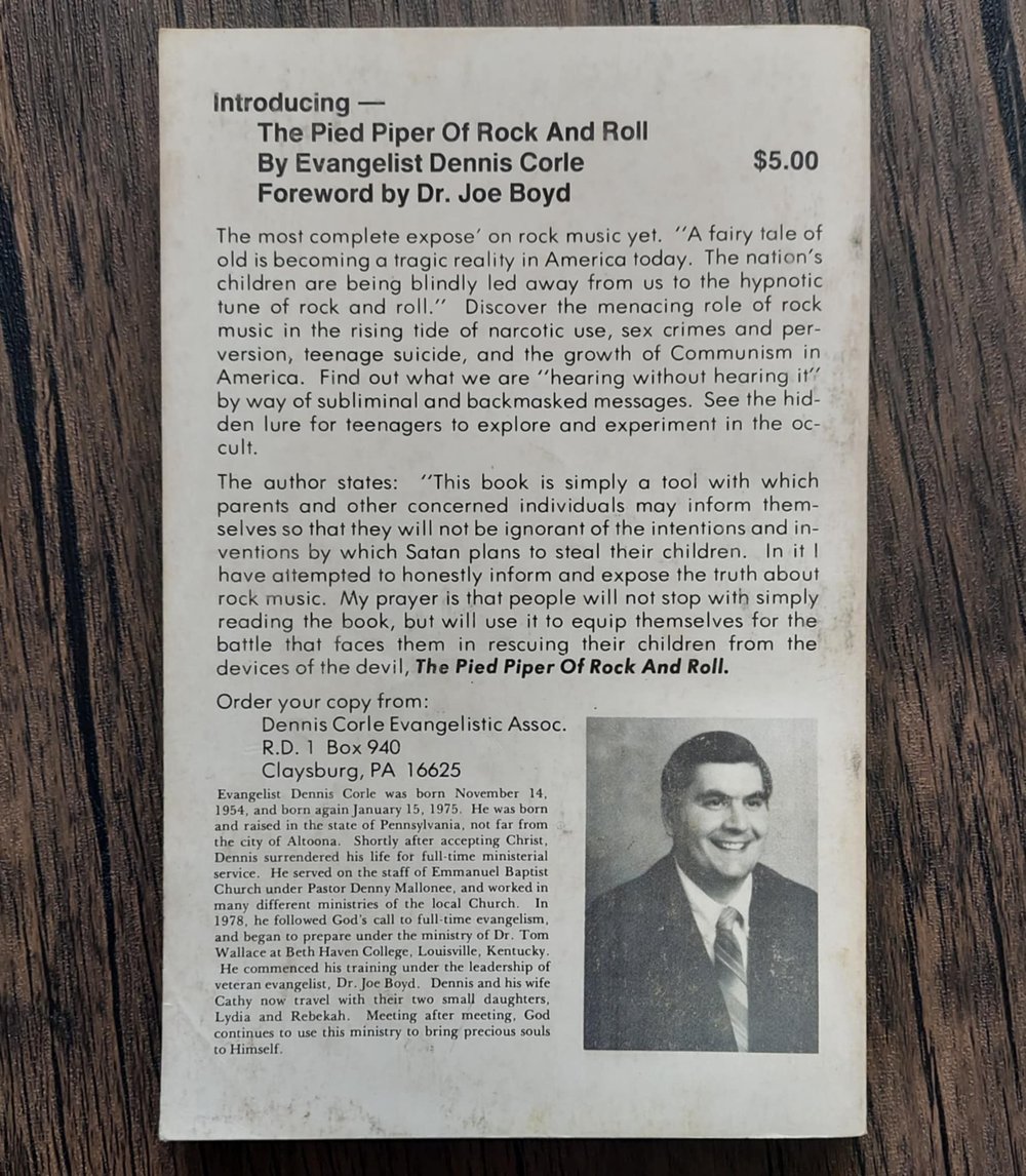 The Pied Piper of Rock Music, by Dennis Corle