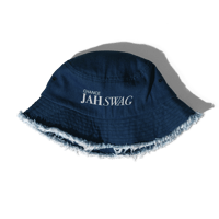 Image 11 of ‘JAH SWAG’ Embroidered Distressed Denim Bucket Hat