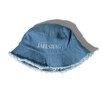 Image 7 of ‘JAH SWAG’ Embroidered Distressed Denim Bucket Hat