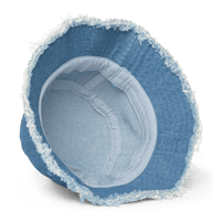 Image 14 of ‘JAH SWAG’ Embroidered Distressed Denim Bucket Hat