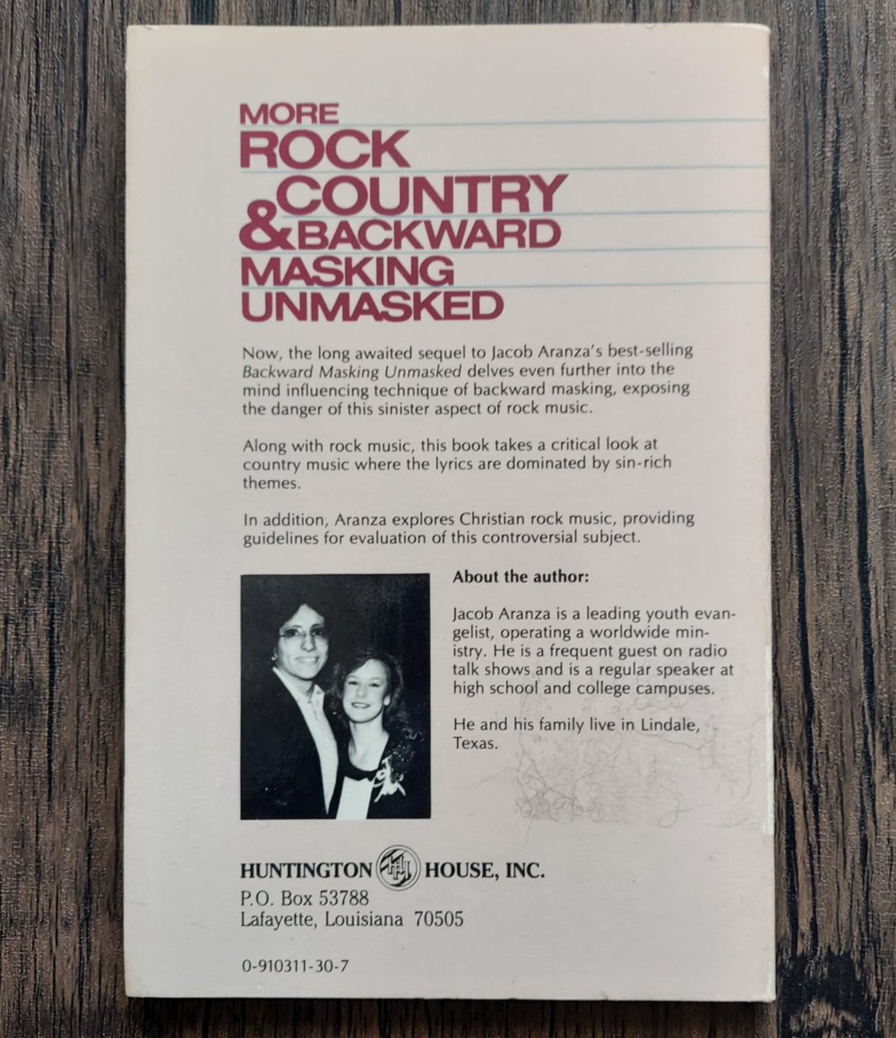 More Rock Country and Backward Masking Unmasked, by Jacob Aranza