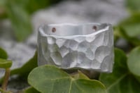 Image 3 of 'telos no.11' Recycled silver and 9ct ring with sapphire