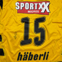 Image 3 of Young Boys Home Shirt 2009 - 2010 (XL) Haberli 15 Match issue and signed