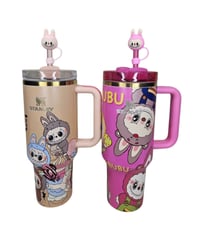 Image 1 of Labubu X Stanley™️ Limited Edition 40 Oz. Tumbler | Pink & Taupe