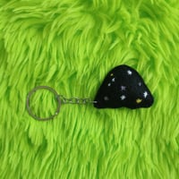 Image 2 of Fabric art cosmic ghost keychain