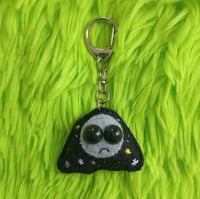 Image 1 of Another fabric art cosmic ghost charm 