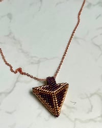 Image 2 of Triangle 3D Rose Gold RW, Two Side